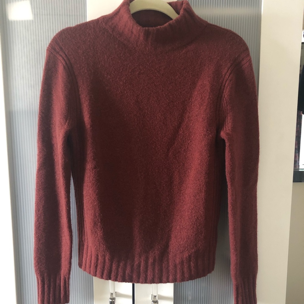 Point Sur textured mock neck sweater.